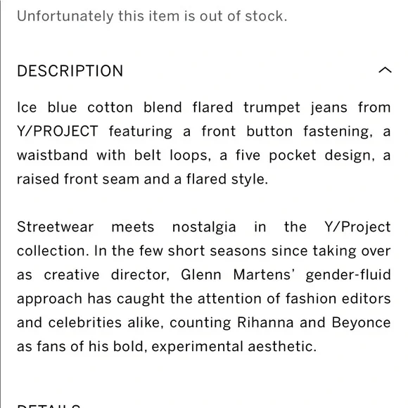 Y/PROJECT
Flared trumpet jeans. - Picture 2 of 4